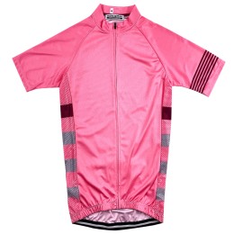 Custom Pink Short Sleeve Cycling Shirt Design Elastic Hem Moisture Wicking Cycling Shirt Cycling Shirt Supplier SKCSCP013 Custom Pink Short Sleeve Cycling Shirt Design Elastic Hem Moisture Wicking Cycling Shirt Cycling Shirt Supplier SKCSCP013